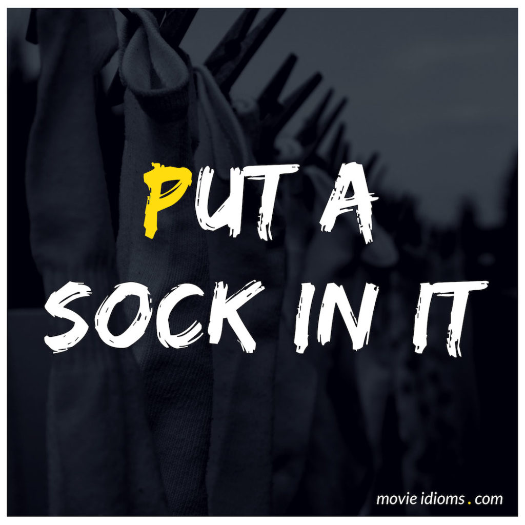 Put A Sock In It Idiom