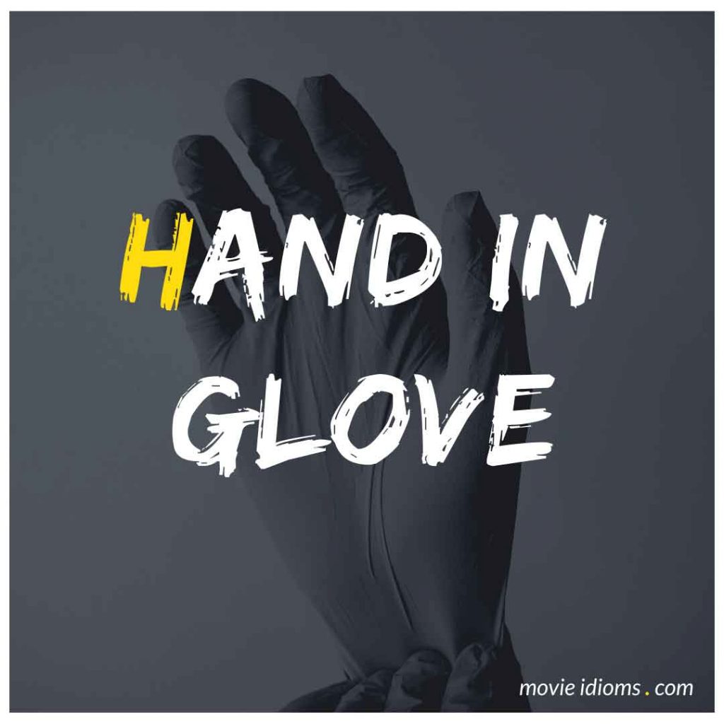 Hand in outlet glove meaning